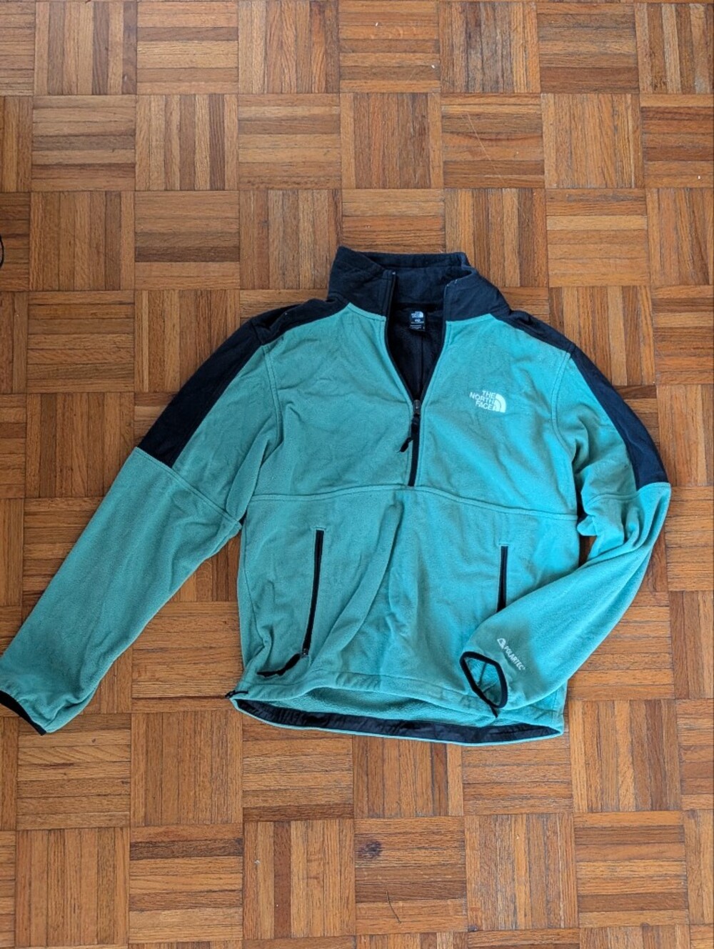 The North Face Men’s Fleece Green Quarter Zip Size S Vintage